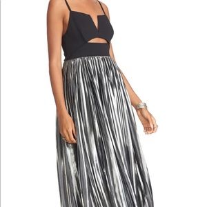 Free People Piper Pleated Midi Dress